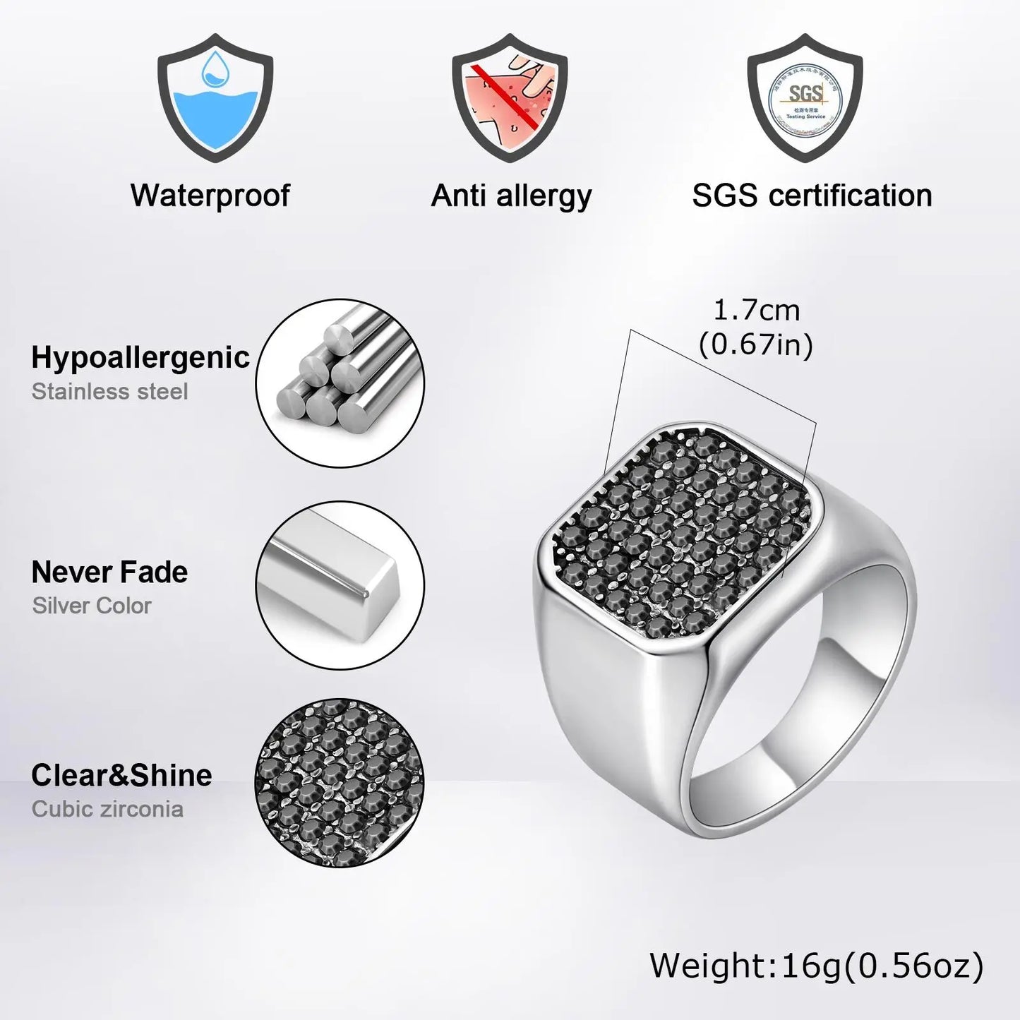 Anillo con efecto gravado