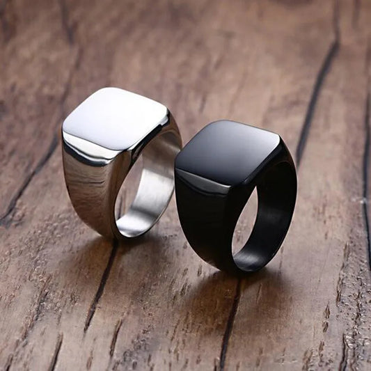 Anillos de acero inoxidable hombre