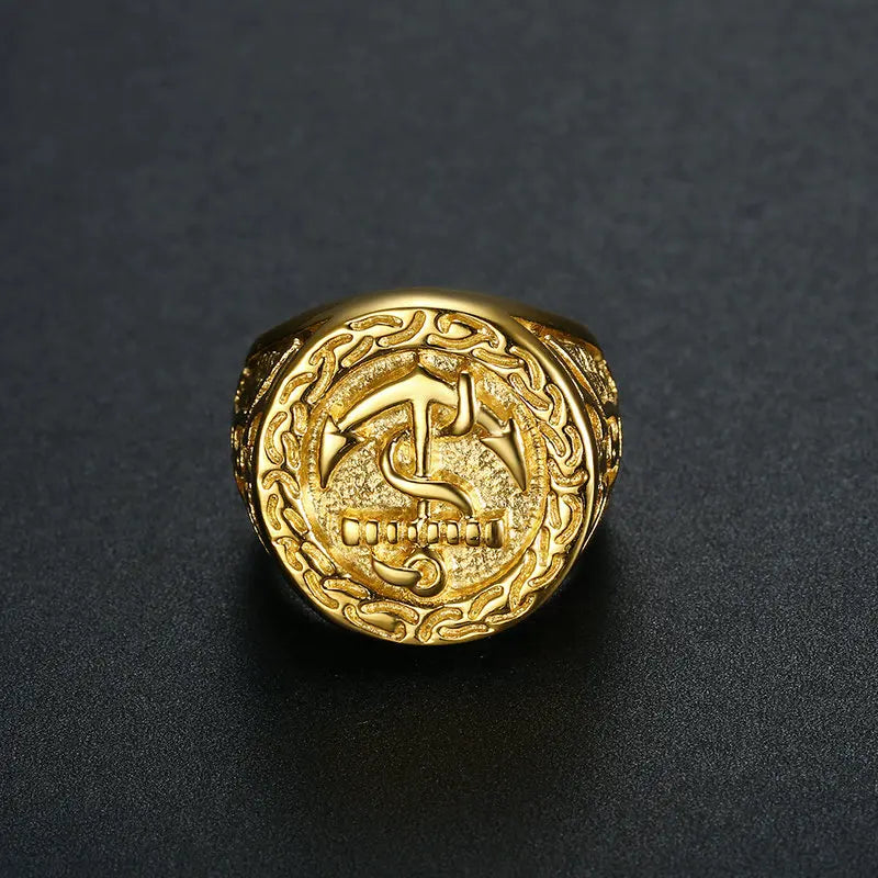 Anillo con patrón para hombre